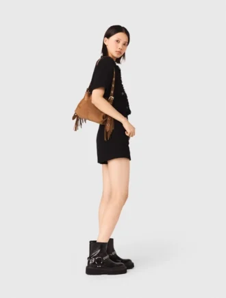 Glänzende Tweed-Shorts