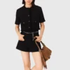 Glänzende Tweed-Shorts Glänzende Tweed-Shorts