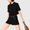Glänzende Tweed-Shorts Glänzende Tweed-Shorts