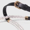 Gürtel aus Perlen und Leder