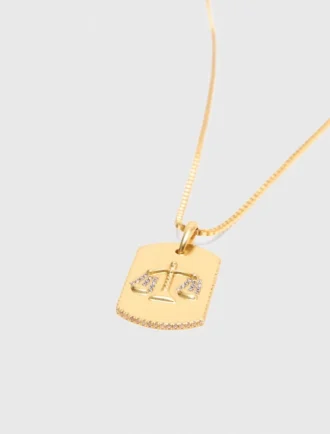 Halskette mit Sternzeichen-Plakette