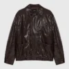 Jacke aus geknittertem Kunstleder Jacke aus geknittertem Kunstleder