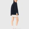 Jacke aus Leder und Kunstfell