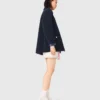 Jacke aus Leder und Kunstfell