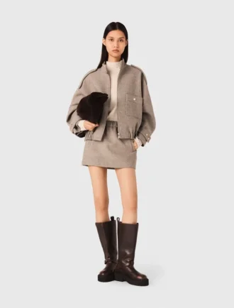 Jacke aus Wollmischung