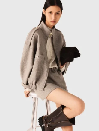 Jacke aus Wollmischung