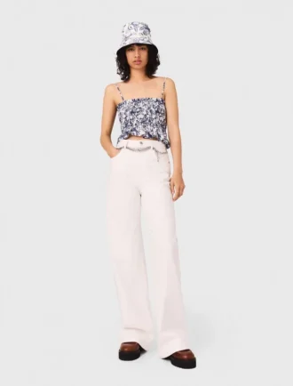 Jeans mit hoher Taille und weitem Bein