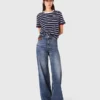 Jeans mit weitem Bein Jeans mit weitem Bein