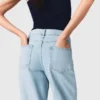 Jeans mit weitem Bein und Strasssteinen