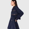 Jeansjacke mit Kunstleder
