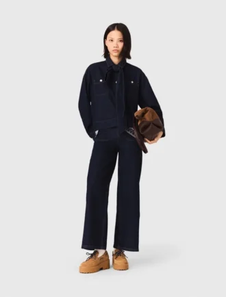 Jeansjacke mit Schleife