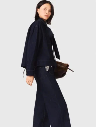 Jeansjacke mit Schleife