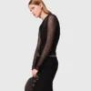 Jersey-Top mit Strass