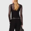 Jersey-Top mit Strass