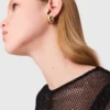 Jersey-Top mit Strass