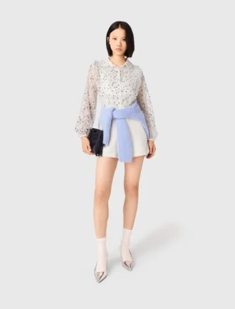 Jumpsuit aus Tweed mit Pailletten