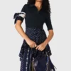 Kleid aus Mischgewebe mit Bandana-Muster Kleid aus Mischgewebe mit Bandana-Muster