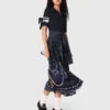 Kleid aus Mischgewebe mit Bandana-Muster Kleid aus Mischgewebe mit Bandana-Muster