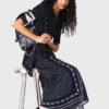 Kleid aus Mischgewebe mit Bandana-Muster Kleid aus Mischgewebe mit Bandana-Muster