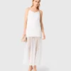 Kleid aus Taft und Spitze