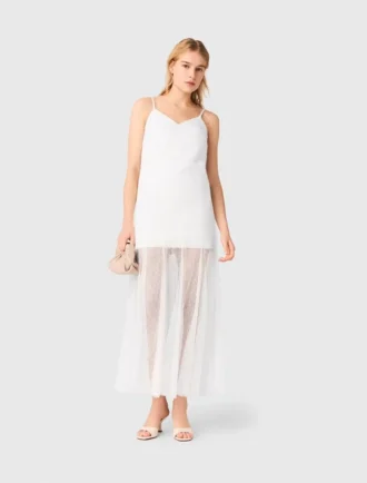 Kleid aus Taft und Spitze