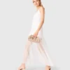 Kleid aus Taft und Spitze