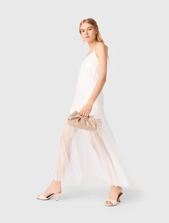 Kleid aus Taft und Spitze