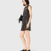 Kleid mit Blumenstickerei und Pailletten Kleid mit Blumenstickerei und Pailletten
