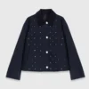 Kurze Jacke mit Samtkragen