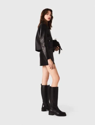 Kurze Lederjacke