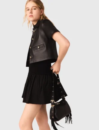 Kurze Lederjacke