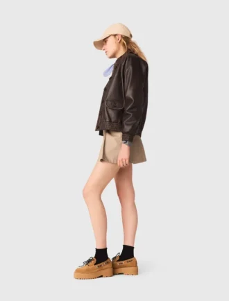 Kurze Lederjacke