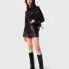 Kurze Lederjacke
