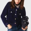 Kurze Samtjacke