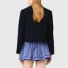 Kurze Tweedjacke, abnehmbarer Kragen Kurze Tweedjacke, abnehmbarer Kragen