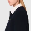 Kurze Tweedjacke, abnehmbarer Kragen Kurze Tweedjacke, abnehmbarer Kragen