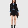 Kurze Tweedjacke mit Strasssteinen