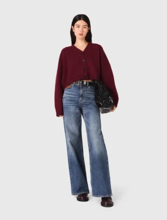Kurzer Cardigan aus Wollmischung