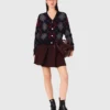 Kurzer Cardigan mit Argyle-Muster Kurzer Cardigan mit Argyle-Muster
