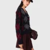 Kurzer Cardigan mit Argyle-Muster Kurzer Cardigan mit Argyle-Muster