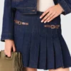 Kurzer Jeansrock mit Futter