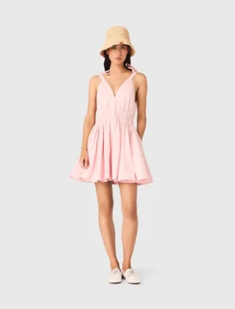 Kurzes, ausgestelltes Baumwollkleid