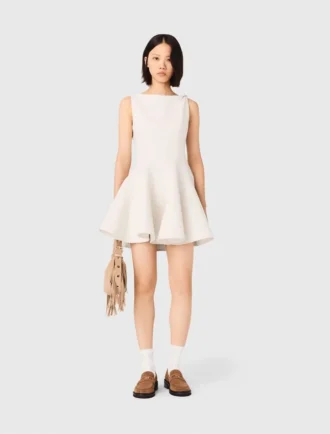 Kurzes, ausgestelltes Tweed-Kleid