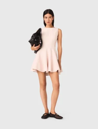Kurzes, ausgestelltes Tweed-Kleid