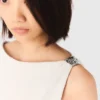 Kurzes, ausgestelltes Tweed-Kleid