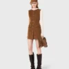 Kurzes Cord-Kleid