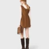 Kurzes Cord-Kleid