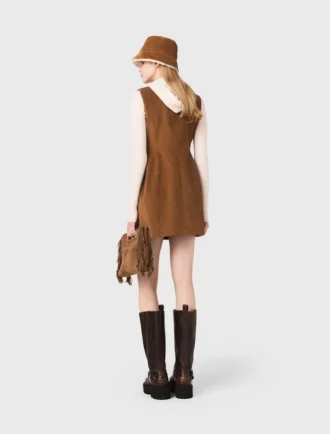 Kurzes Cord-Kleid