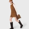 Kurzes Cord-Kleid