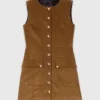 Kurzes Cord-Kleid